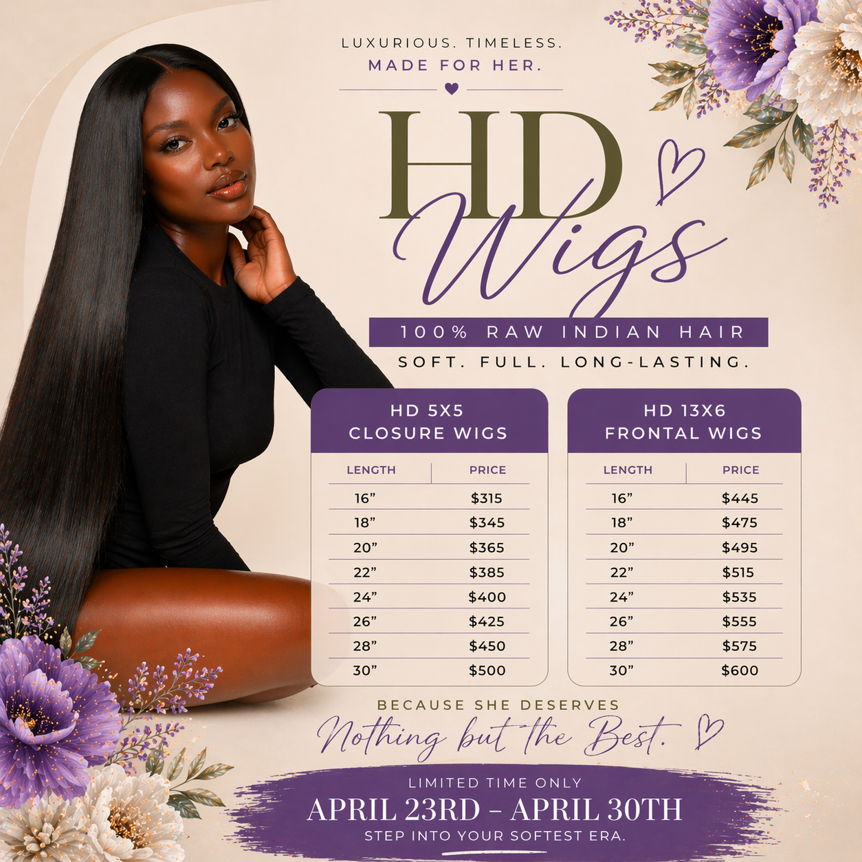 Raw Indian 5x5 HD wigs