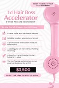 1:1 Hair Boss Accelerator – 8 Week Private Mentorship
