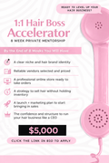 1:1 Hair Boss Accelerator – 8 Week Private Mentorship